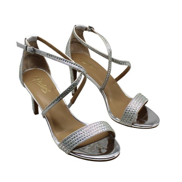 711988513870 Shoes - Thalia Sodi Women's Darria Embellished Evening Sandals - Silver Metallic Fb